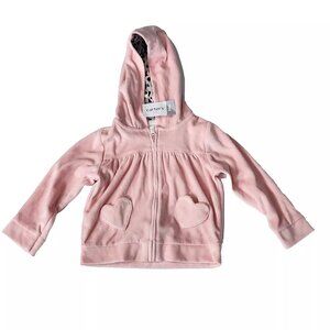 Carter's Baby Hoodie Tops Long Sleeves Light Weight Pink 24 Months